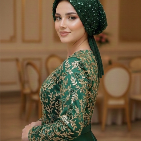 Eşarpbone Abiye Kumaş El Yapımı