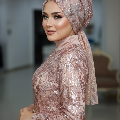 Eşarpbone Abiye Kumaş El Yapımı