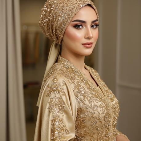 Eşarpbone Abiye Kumaş El Yapımı