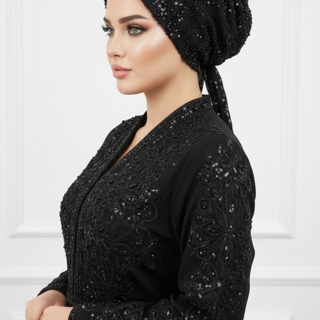 Eşarpbone Abiye Kumaş El Yapımı